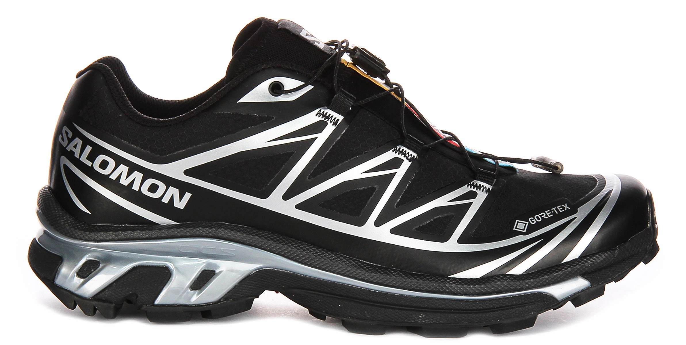 Salomon XT 6 Gortex In Black Silver Breathable piece