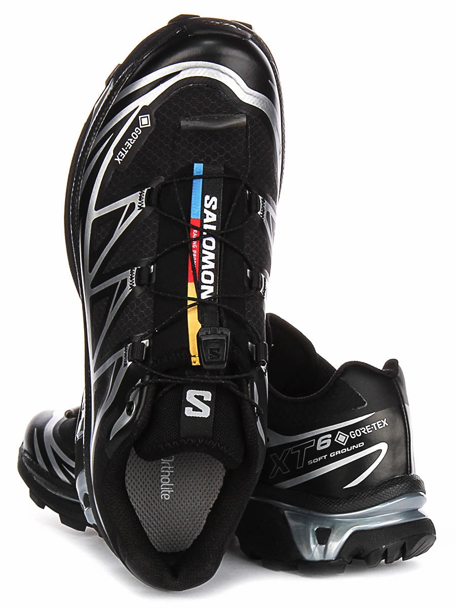 Salomon XT 6 Gortex In Black Silver Breathable piece