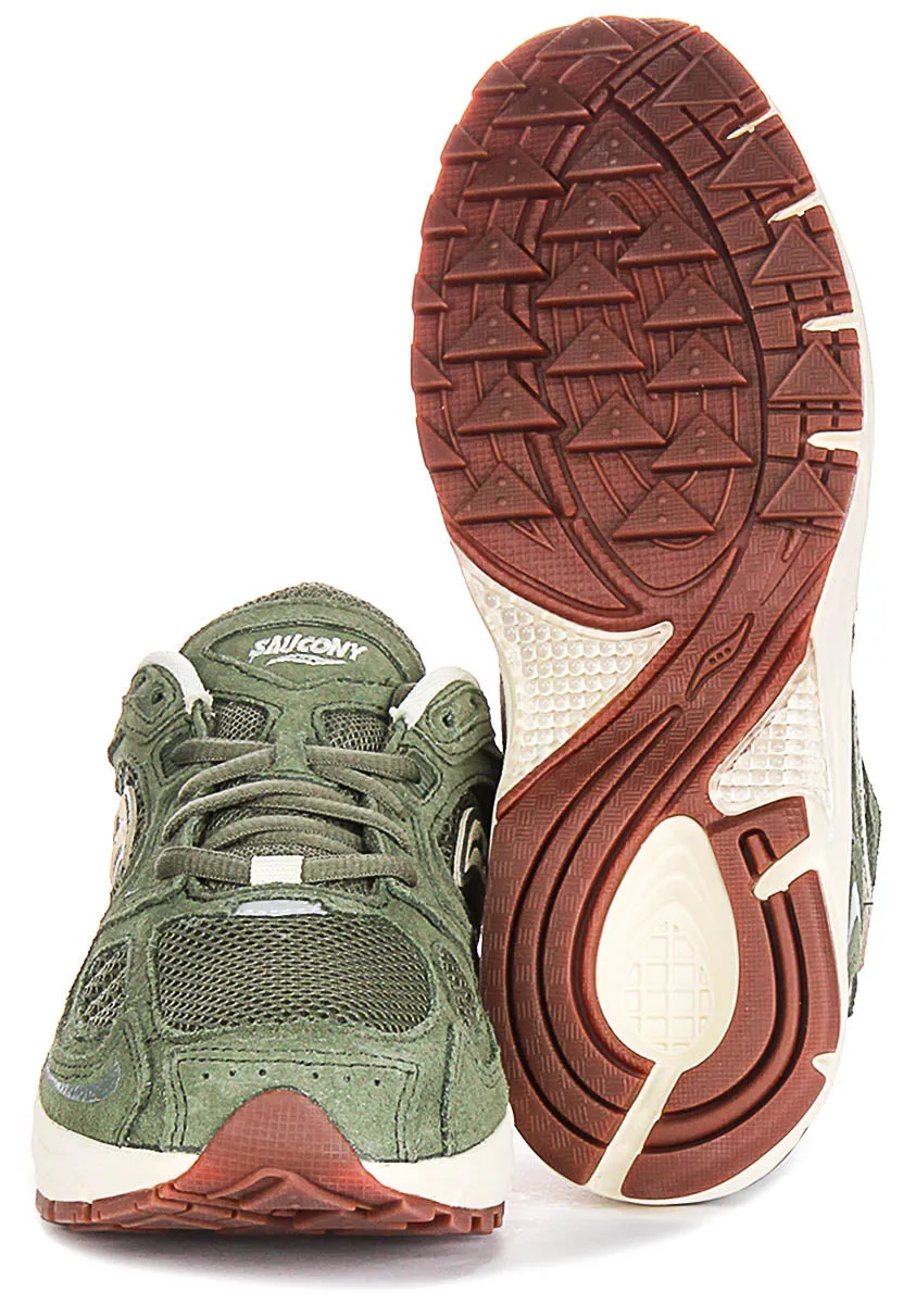 Saucony Grind Jazz 9 In Olive White Zero Friction