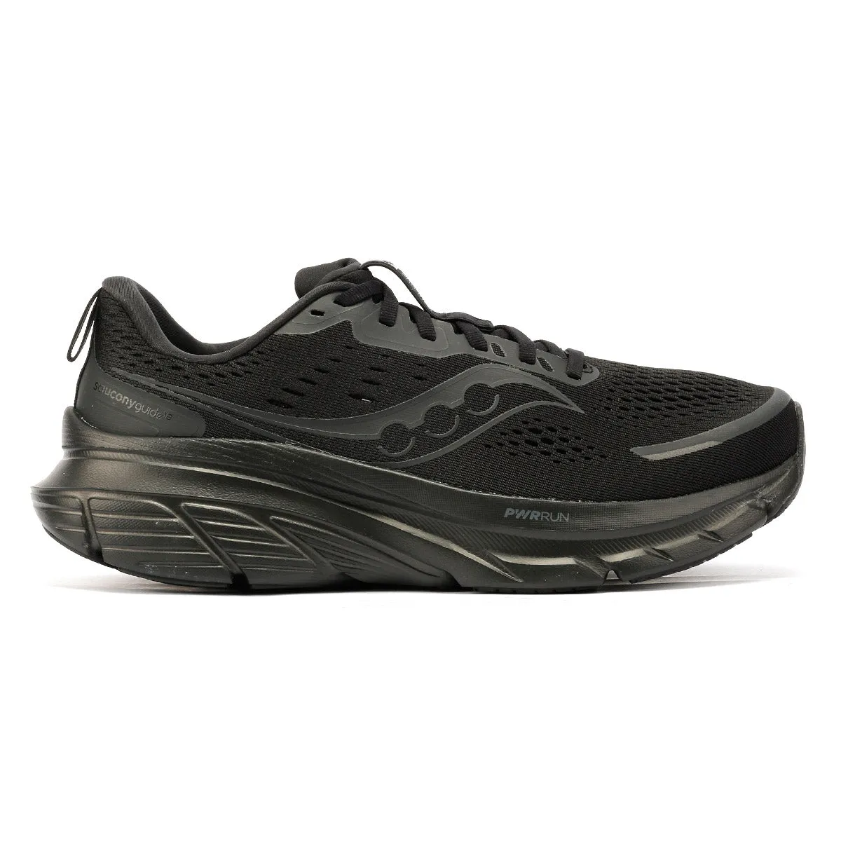 Saucony Guide 18 Men's Triple Black Trainers Arch Balance