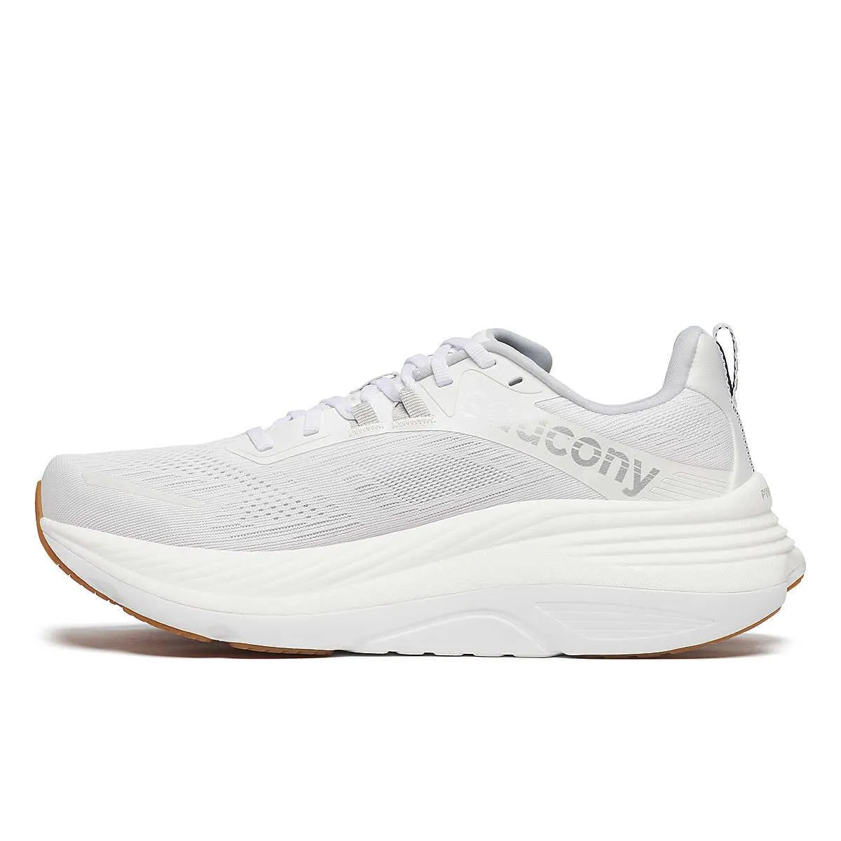 Saucony Hurricane 24 Men's White/Silver Trainers Fast Recovery