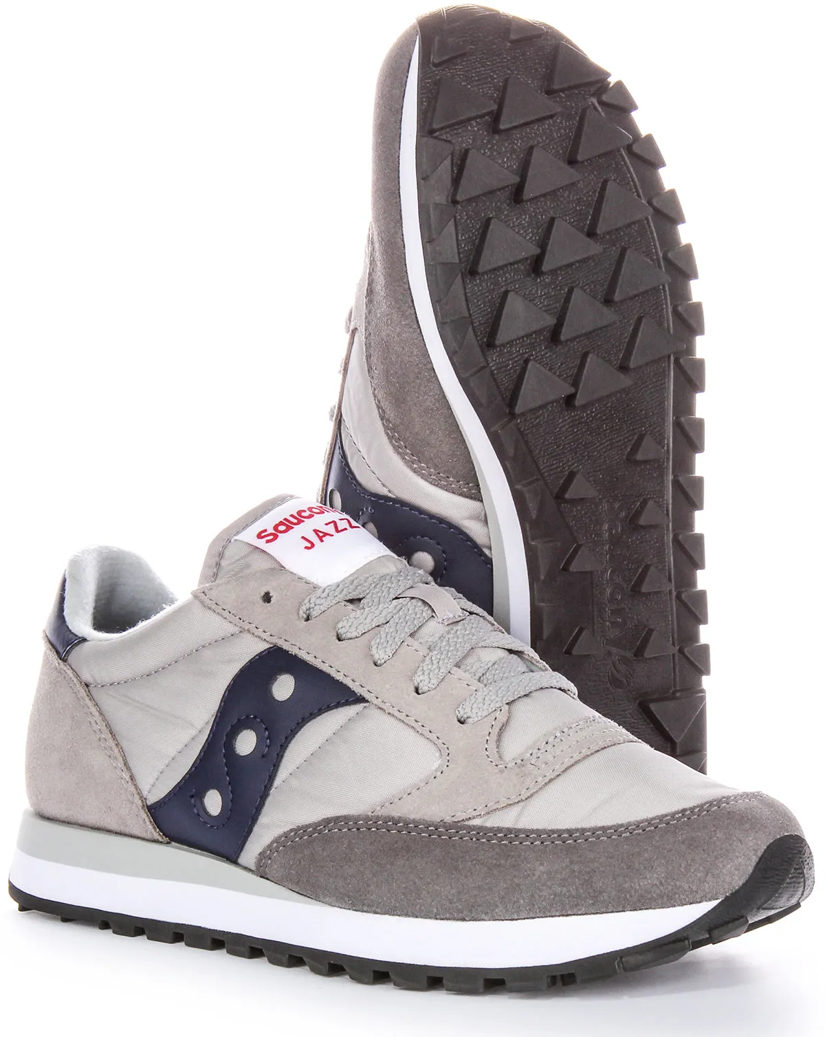 Saucony Jazz Original In Grey Blue For Men Comfort Mesh