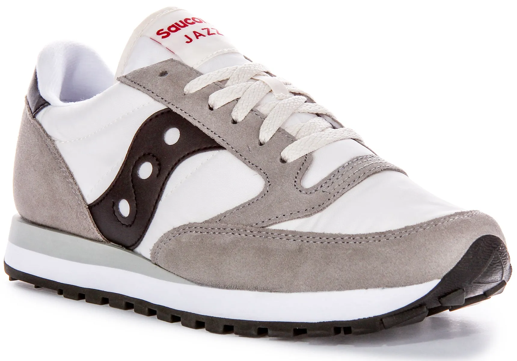 Saucony Jazz Original In White Grey For Men Stride Boost Every stride feels natural thanks to the ergonomic sole