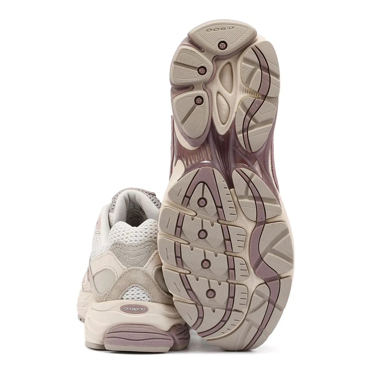 Saucony Progrid Omni 9 Premium Grey/Lilac Trainers Wide toe box