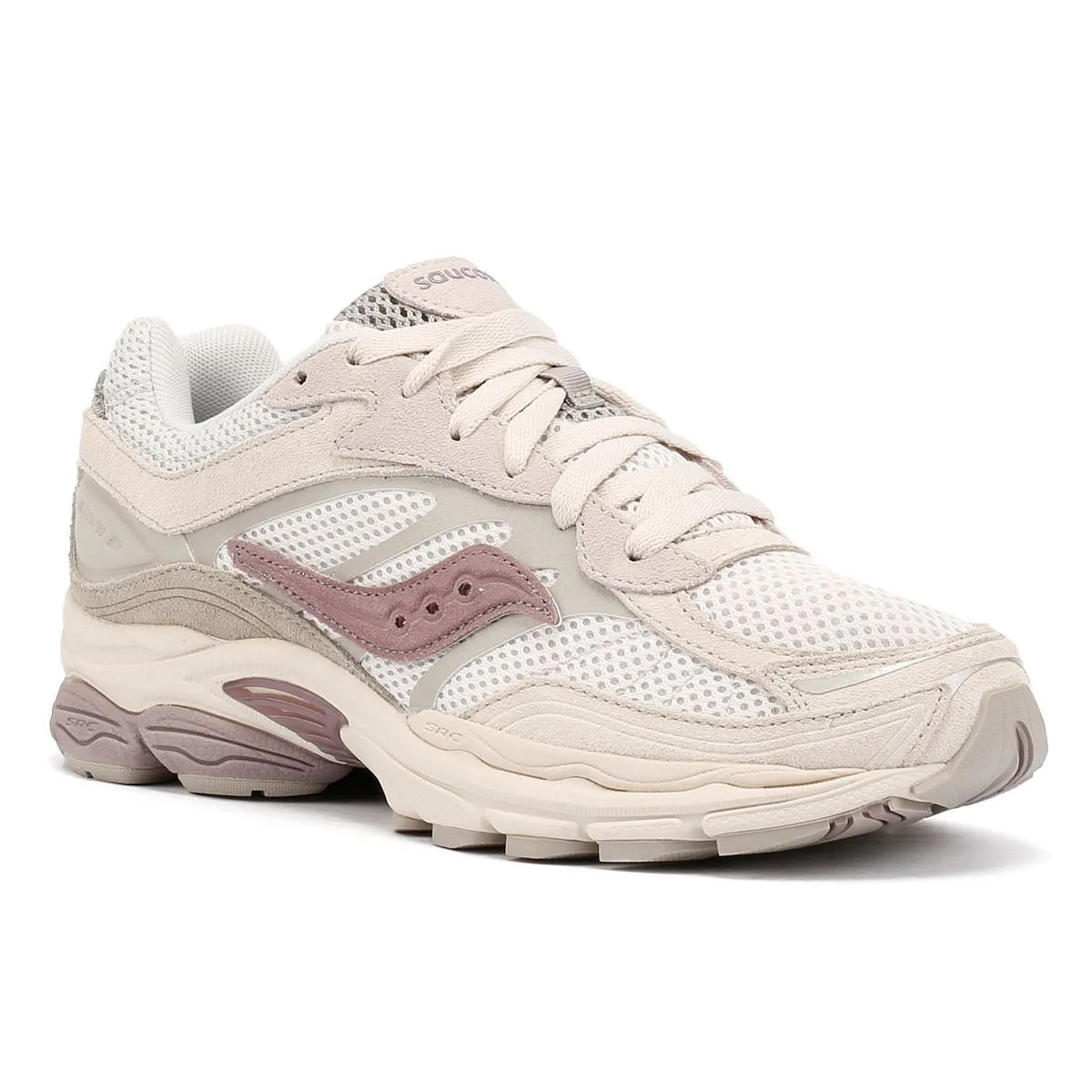 Saucony Progrid Omni 9 Premium Grey/Lilac Trainers Wide toe box