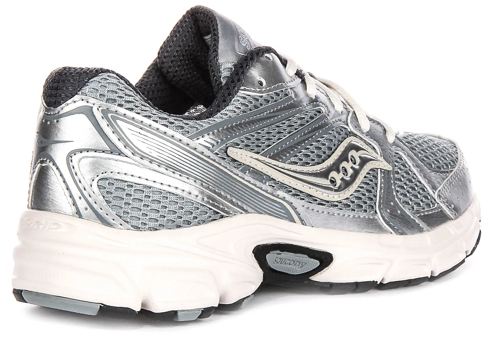 Saucony Ride Millennium In Silver white For Women Mesh Interior