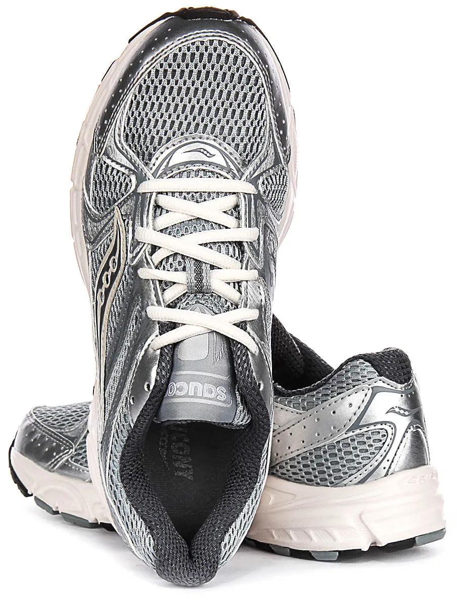 Saucony Ride Millennium In Silver white For Women Mesh Interior