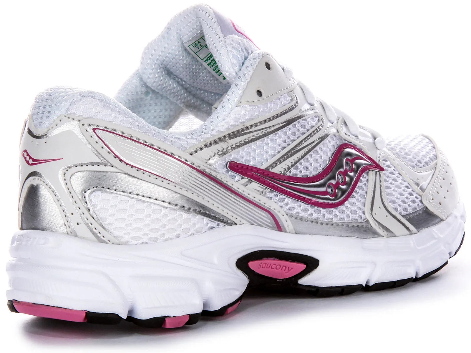 Saucony Ride Millennium In White Pink For Women All-Weather Fit