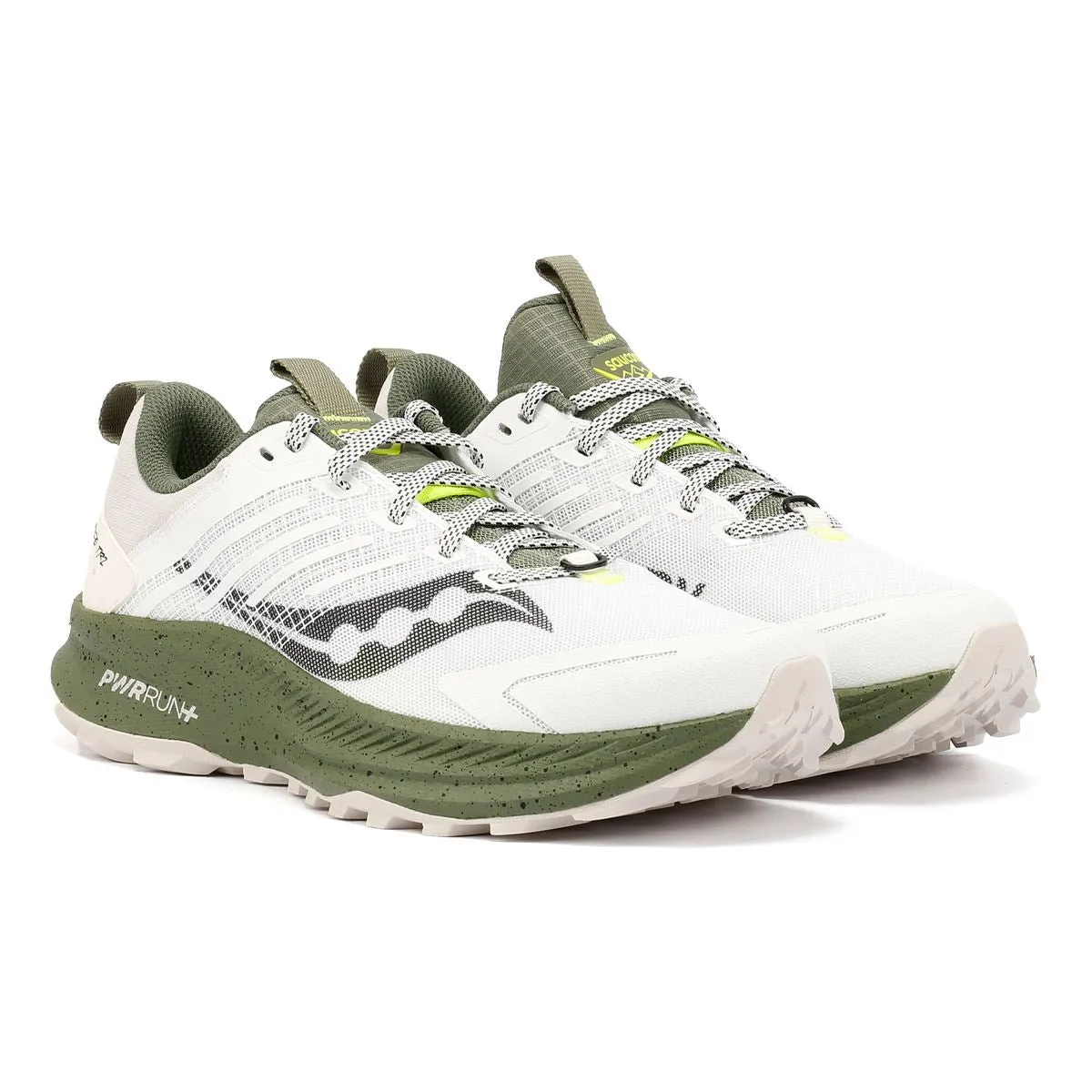 Built with comfort in mind these shoes support your every step Cushion system Saucony Ride TR2 Men's White/Olivine Trainers