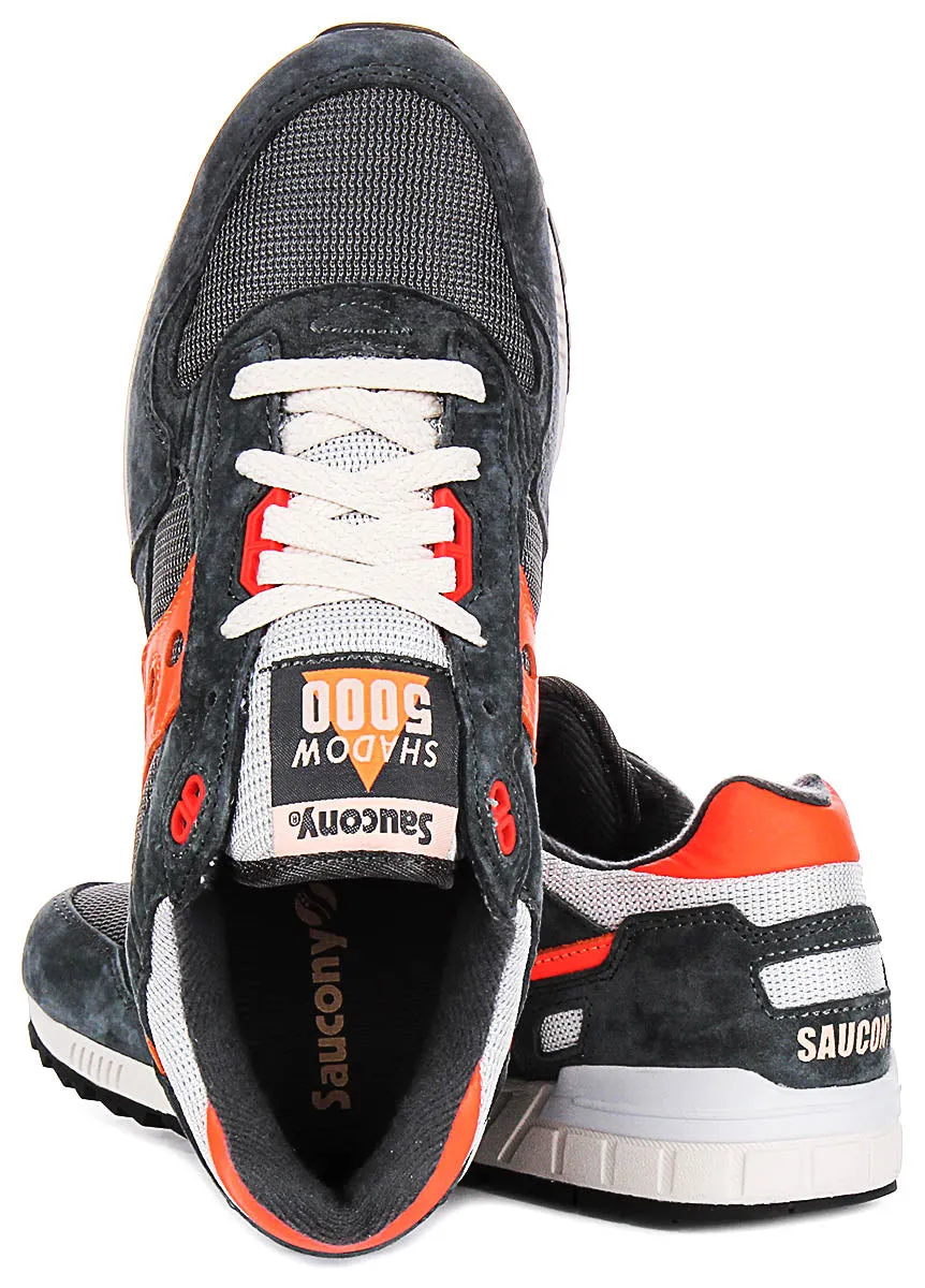Saucony Shadow 5000 In Grey Orange For Men Light Mesh