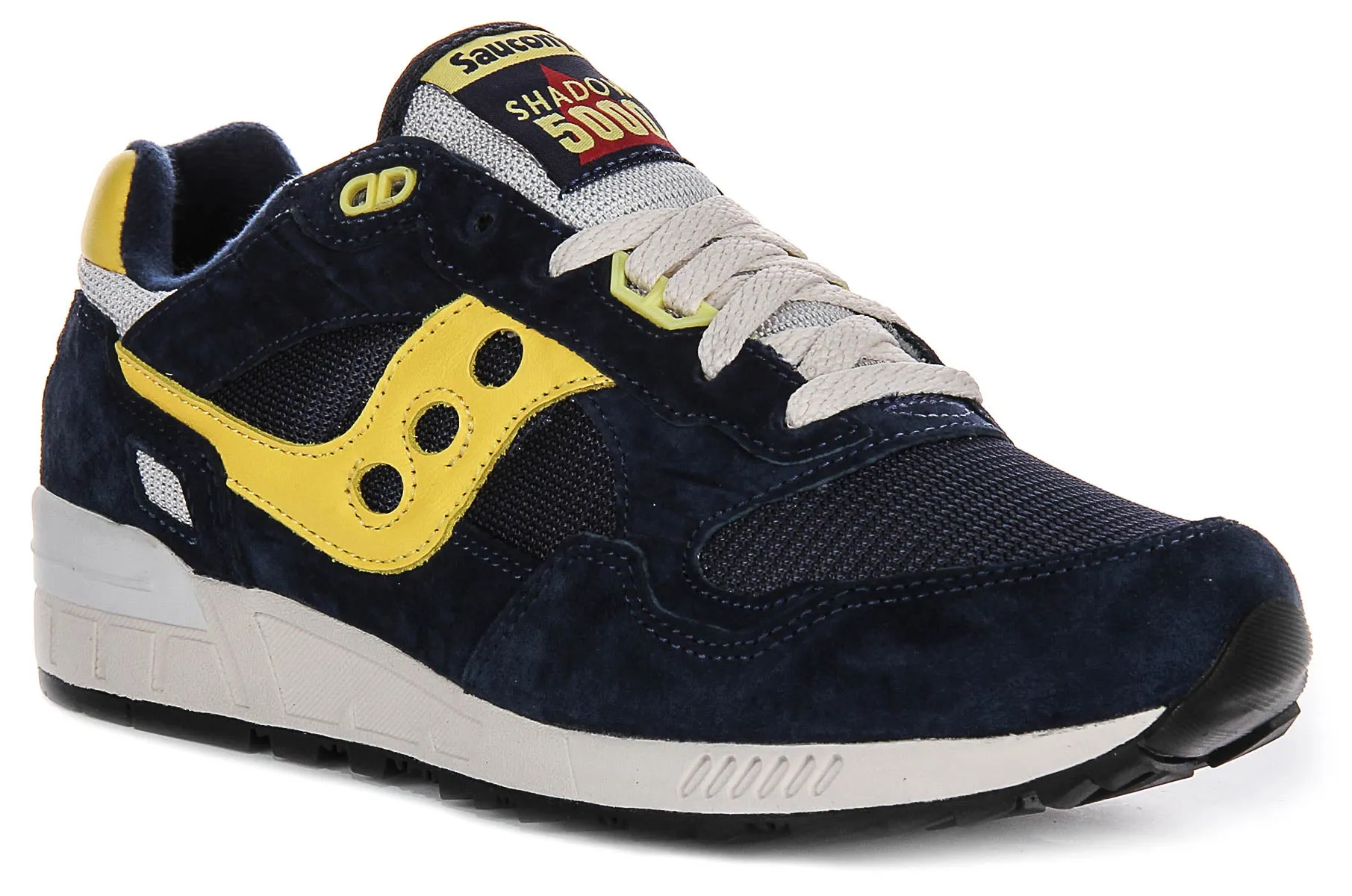Saucony Shadow 5000 In Navy Yellow For Men Form-fitting shape helps minimize distraction while moving