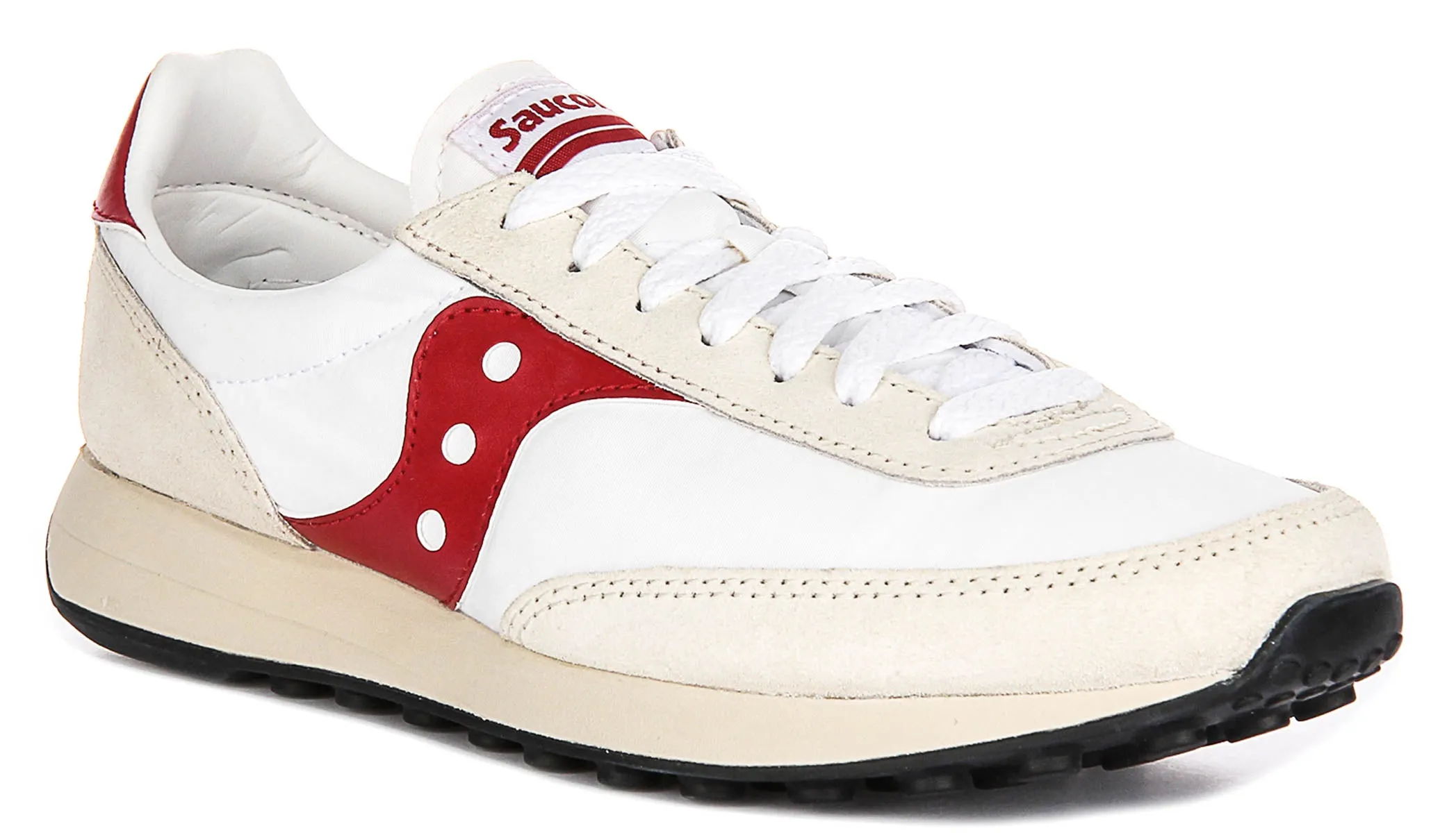 Saucony Trainer 80 In White Red Good Grip