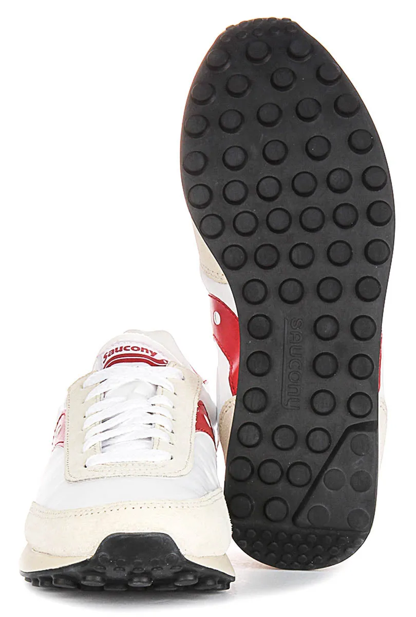 Saucony Trainer 80 In White Red Daily Steps