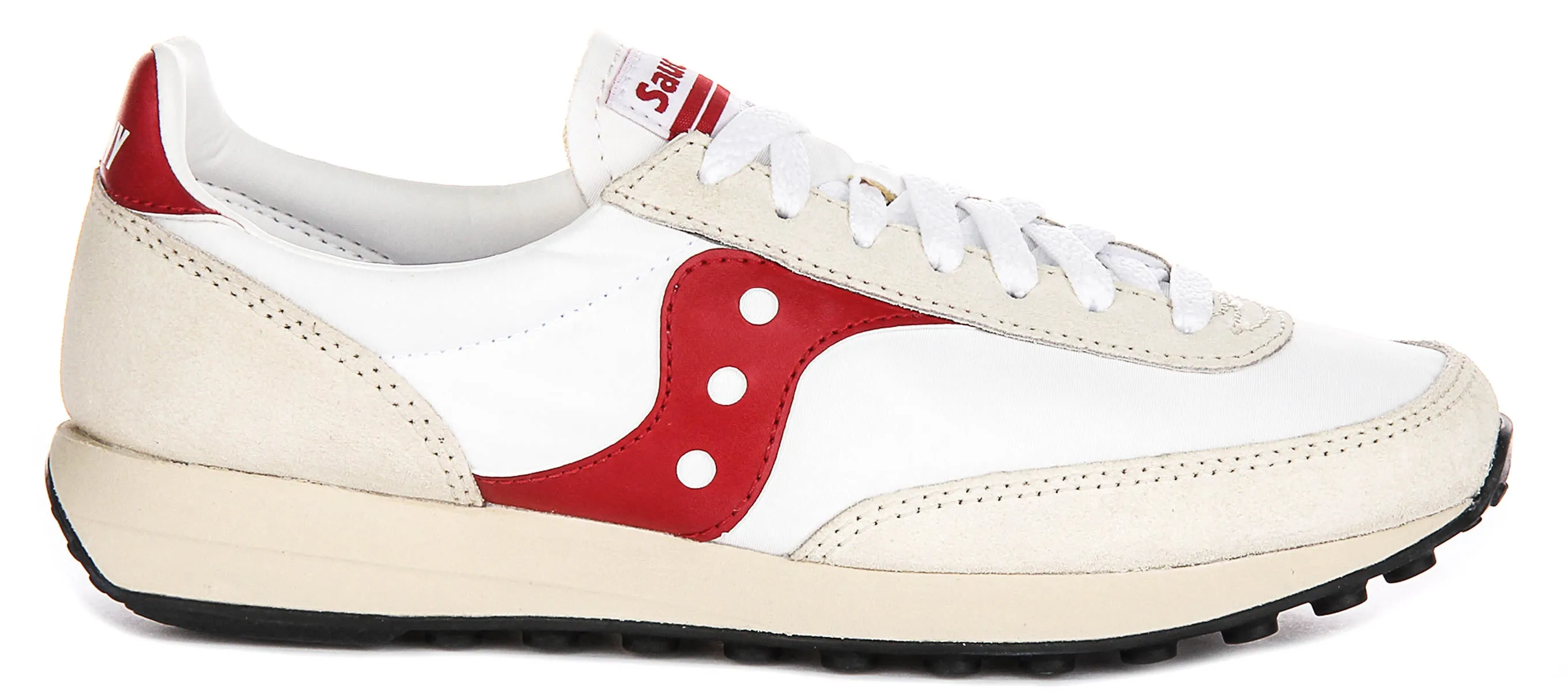 Saucony Trainer 80 In White Red Daily Steps