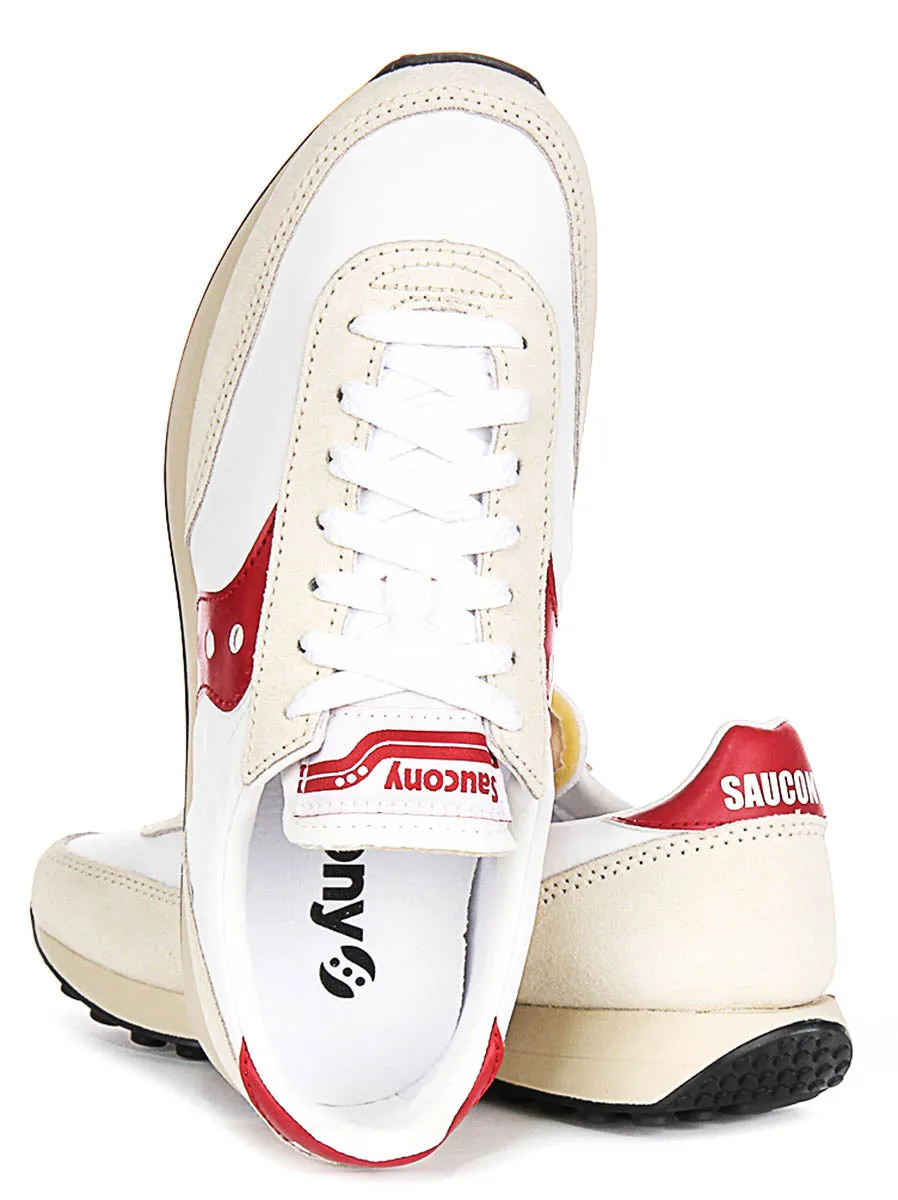 Saucony Trainer 80 In White Red Daily Steps