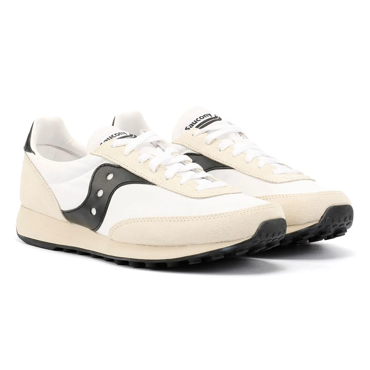 Inner Cushion Saucony Trainer 80 Suede White/Black Trainers