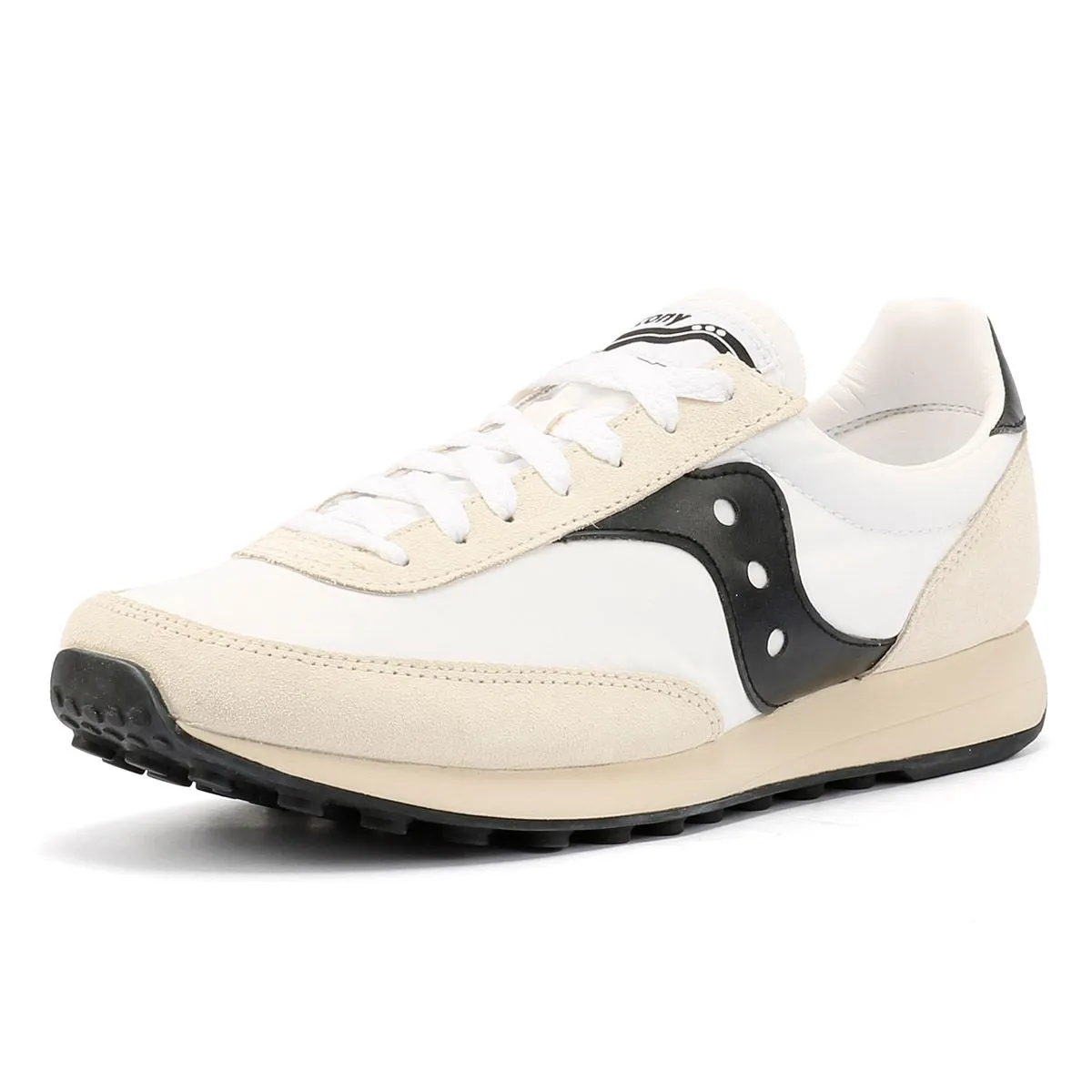 Saucony Trainer 80 Suede White/Black Trainers Peak Comfort