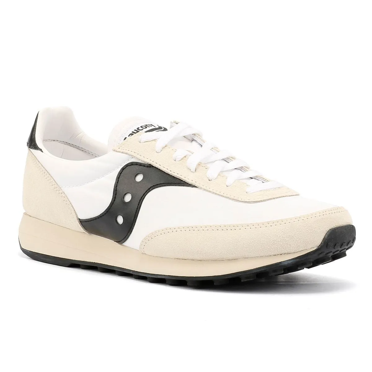 Saucony Trainer 80 Suede White/Black Trainers Peak Comfort