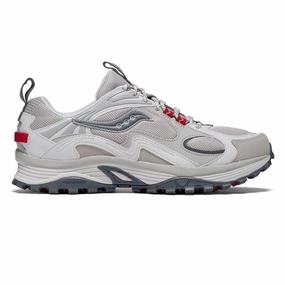 Saucony Grid Aura X Shoes - Dove/Red Quiet running form improvement