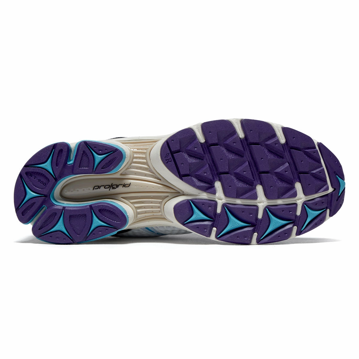 Saucony Progrid Triumph 4 Shoes - White/Blue Flexible Arch