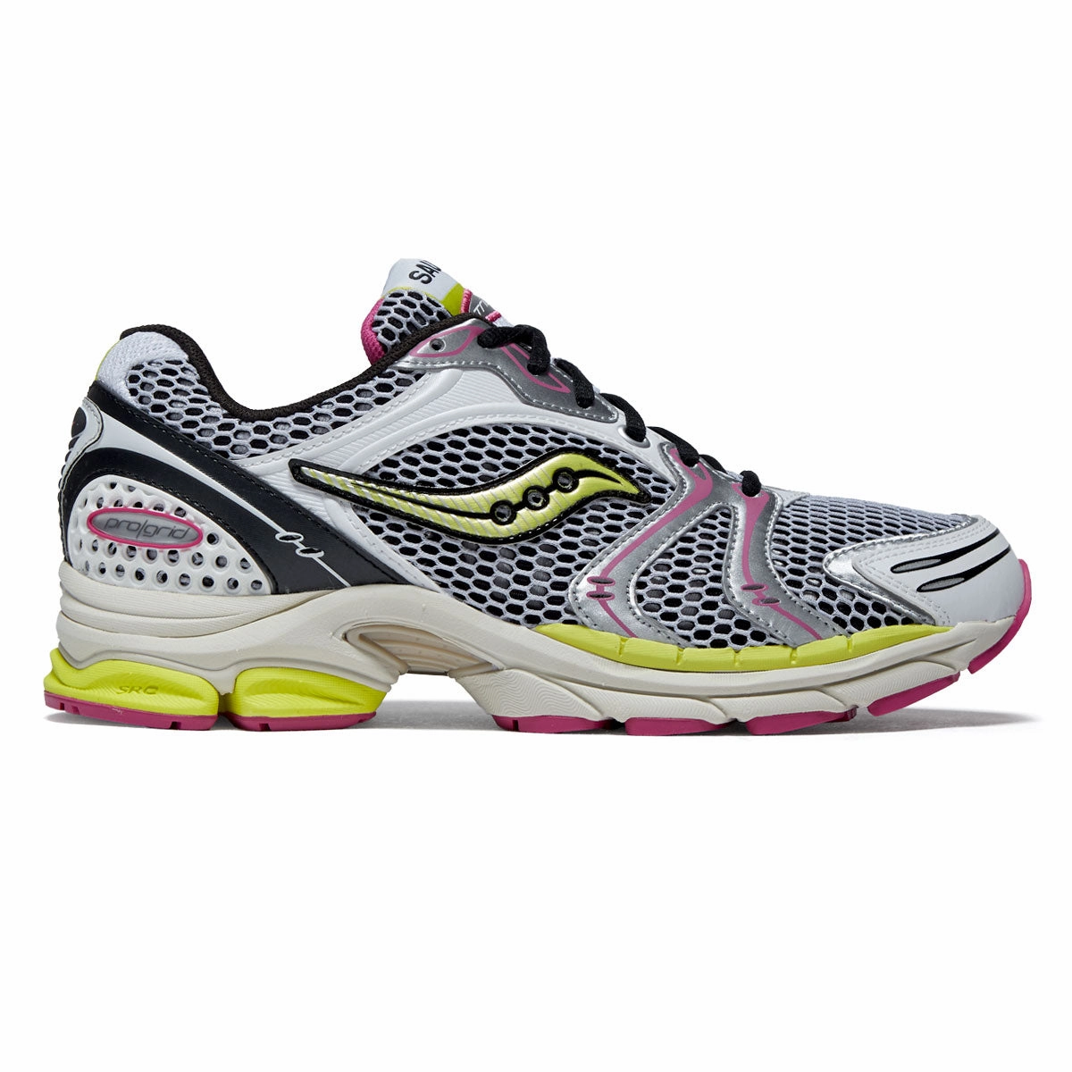 relay - run Men's Saucony Progrid Triumph 4 Shoes - White/Fluo