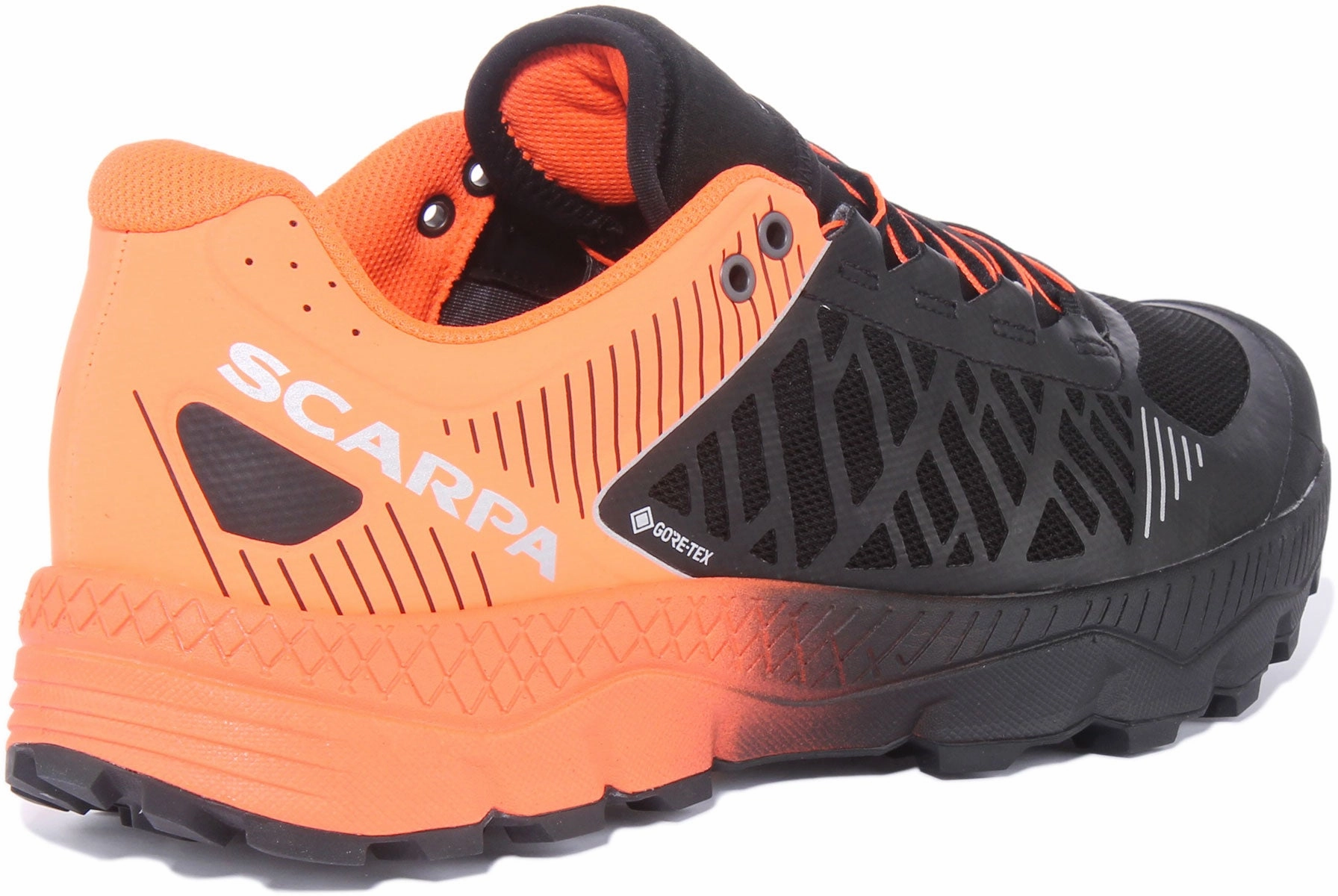 Scarpa Spin Ultra GTX In Black Orange For Men Compression Fit