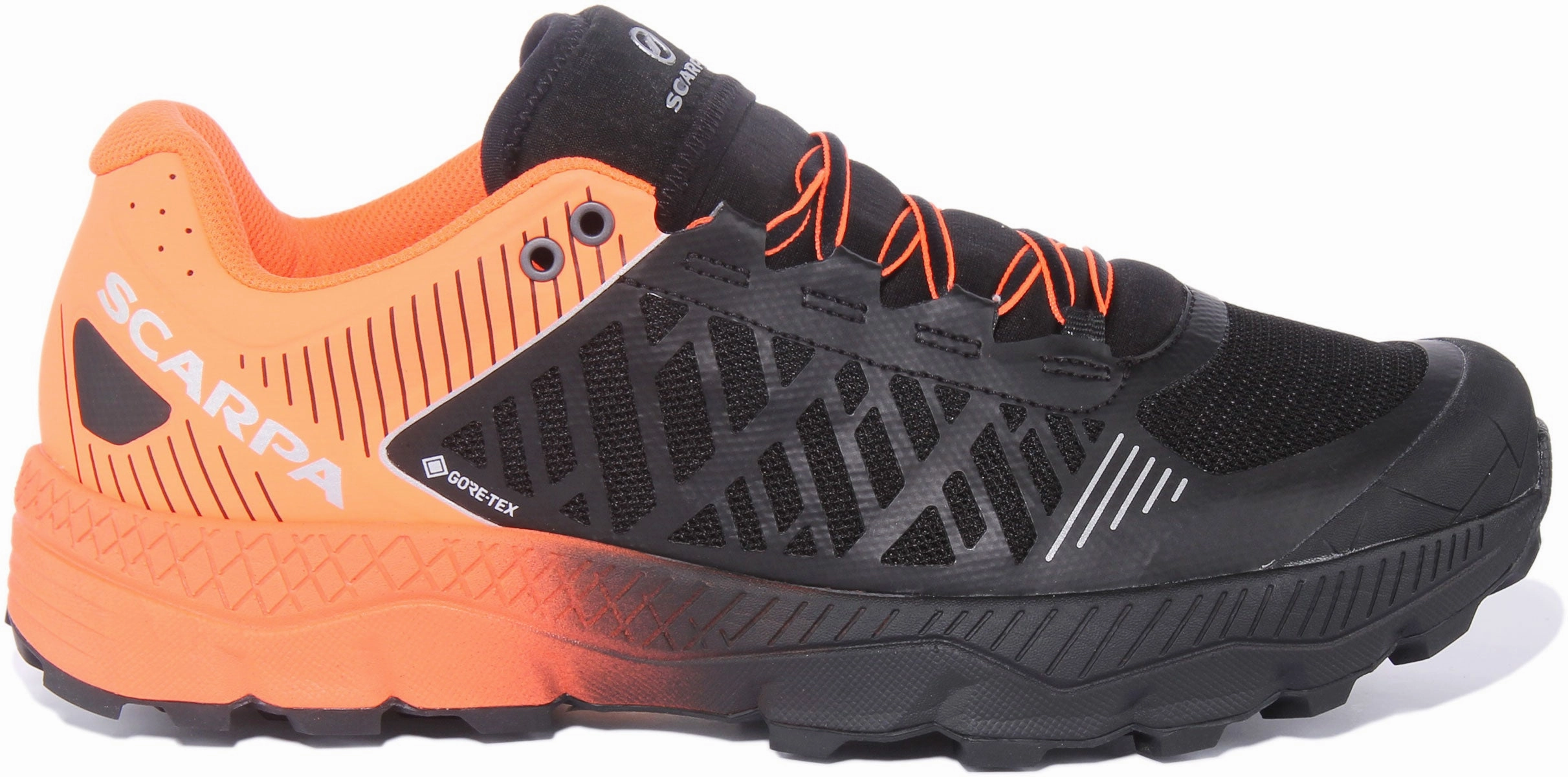 Scarpa Spin Ultra GTX In Black Orange For Men Compression Fit