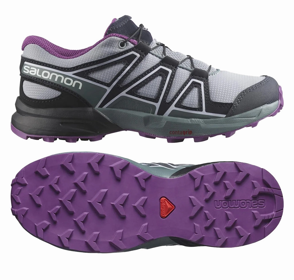 Effortless Ease Salomon Speedcross (Quarry/Black/Sparkling Grape) JNR