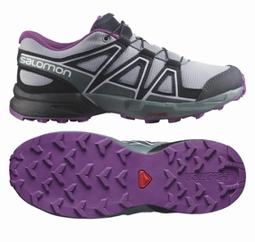 Effortless Ease Salomon Speedcross (Quarry/Black/Sparkling Grape) JNR