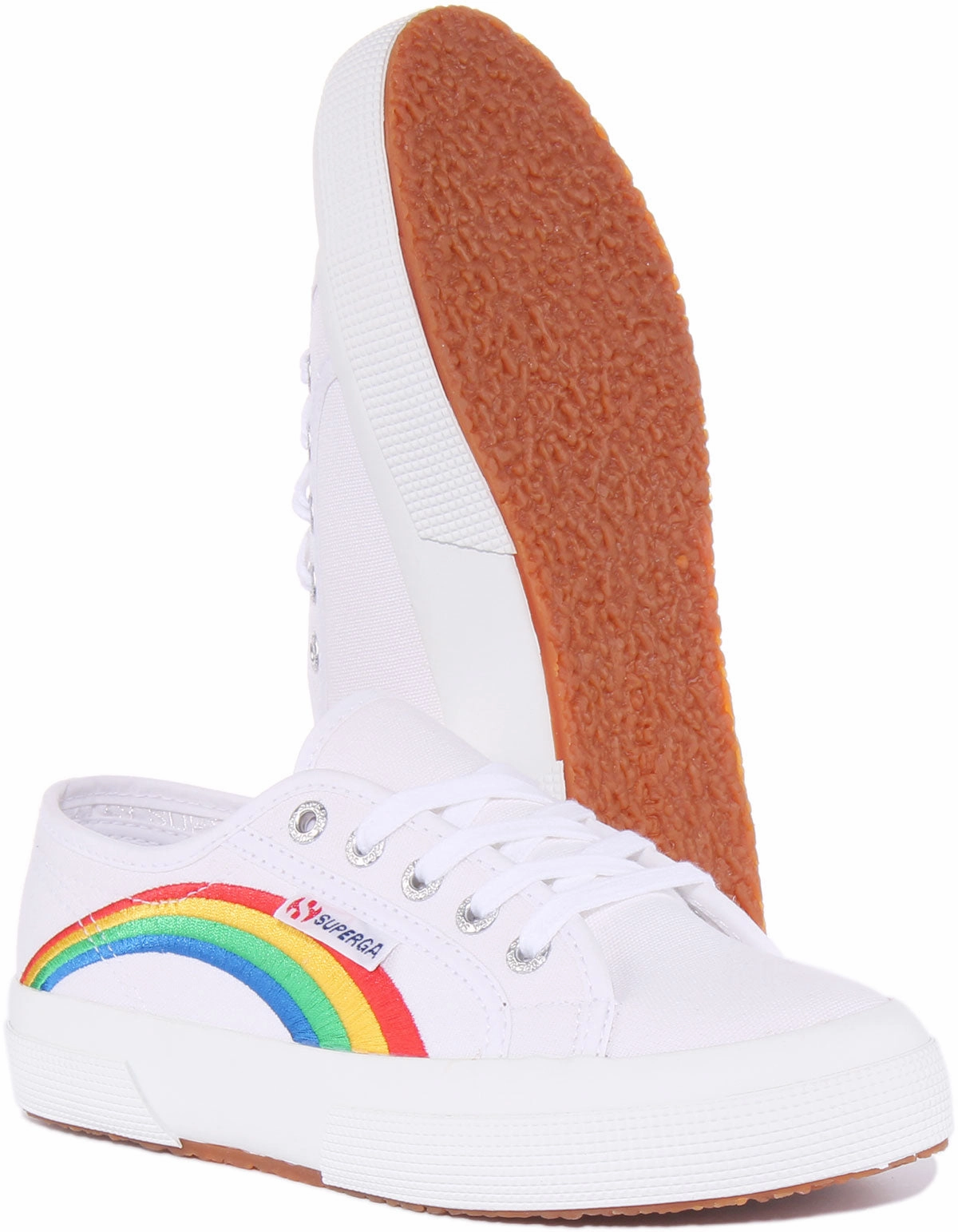 Seam Fit Superga 2750 Cotu In White Rainbow