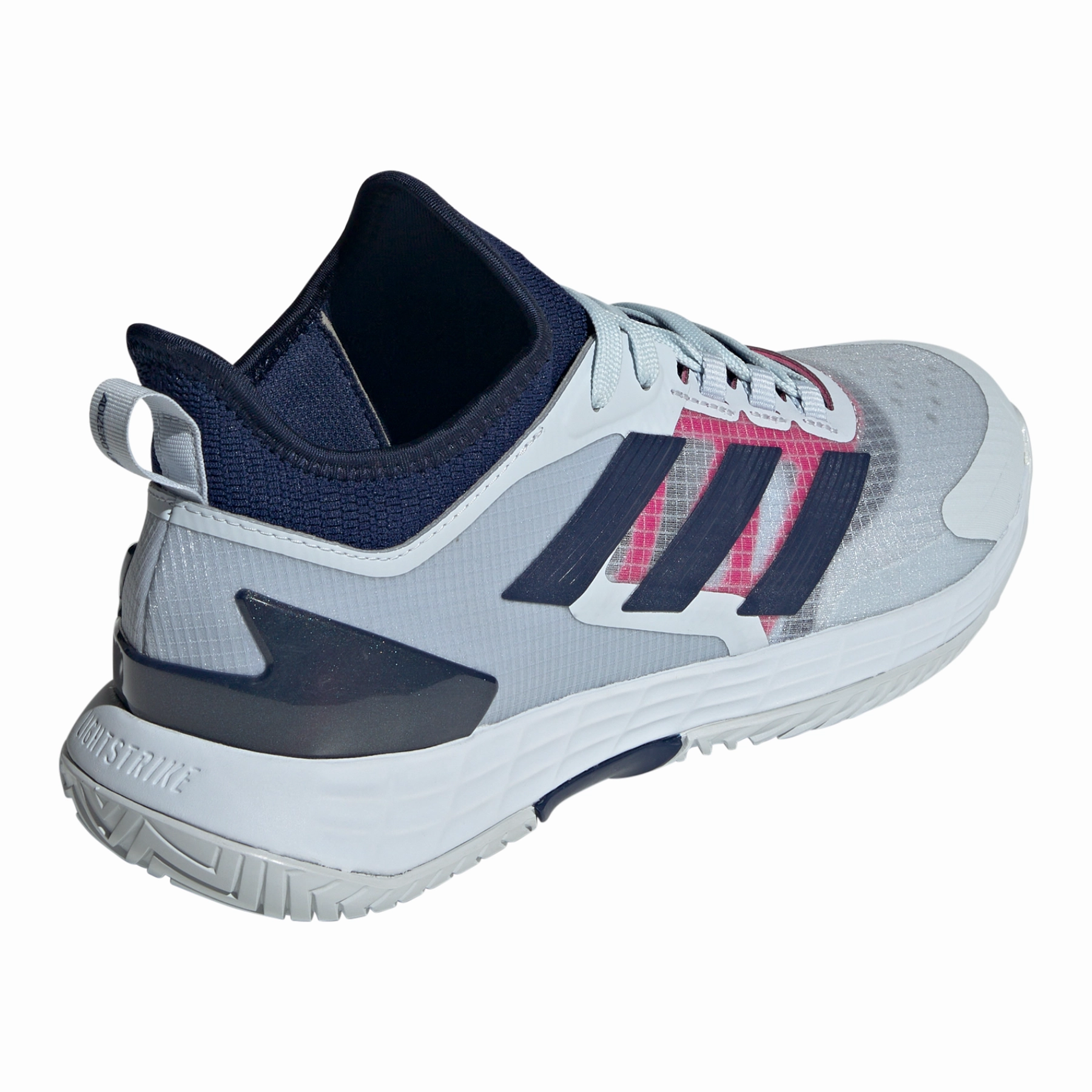 Seamless construction Adidas Adizero Ubersonic 4.1 Men Tennis Shoes - Halo Blue/Dark Blue/Team Shock Pink