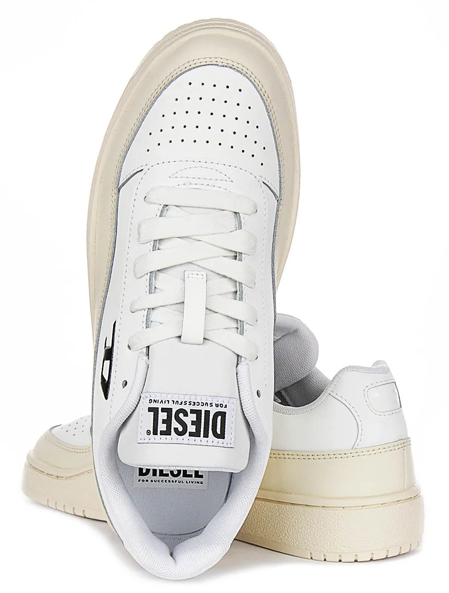 Secure Lace Diesel Tracker Low In White Black For Men