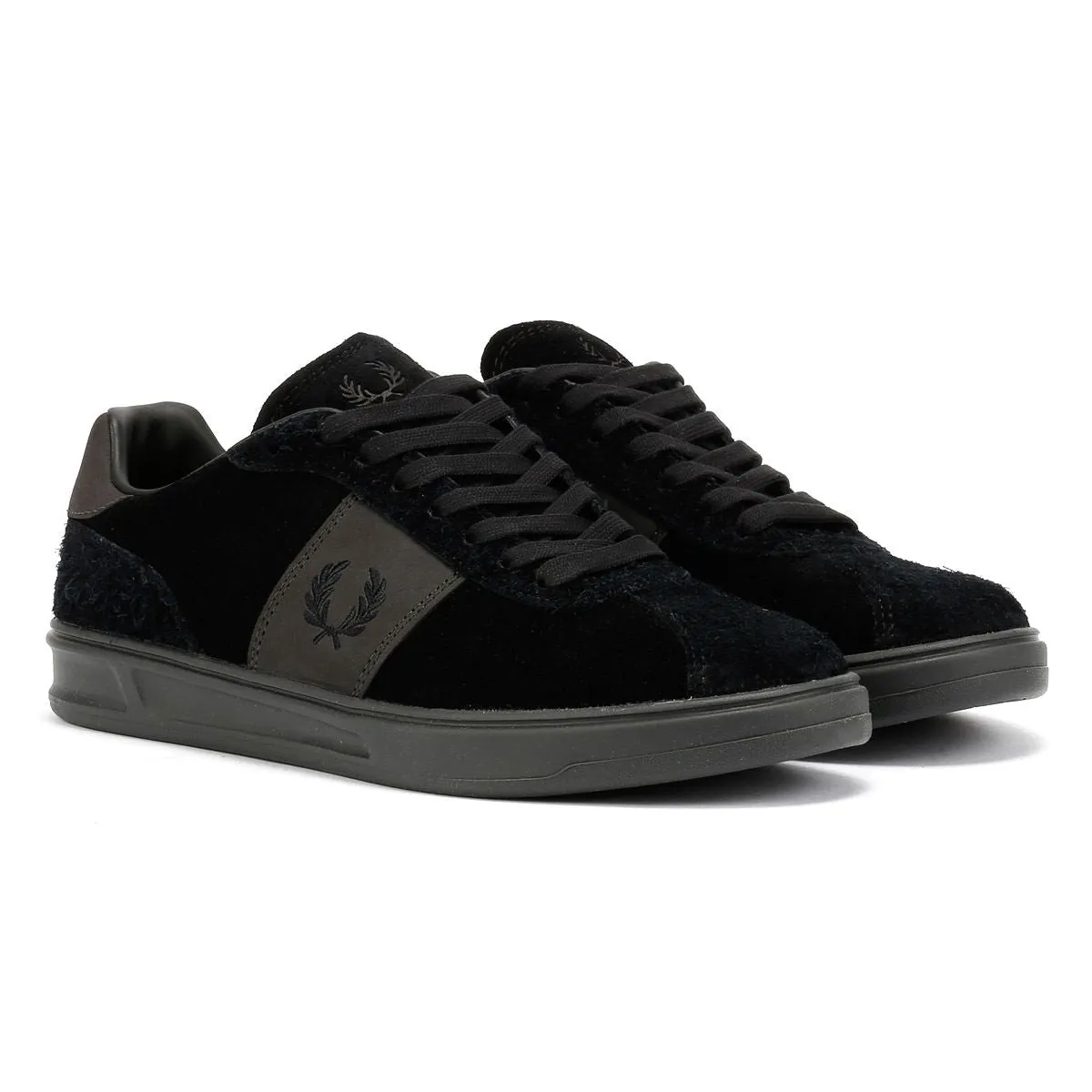 Secure Stride Fred Perry B4 Men's Black/Anchor Grey Trainers