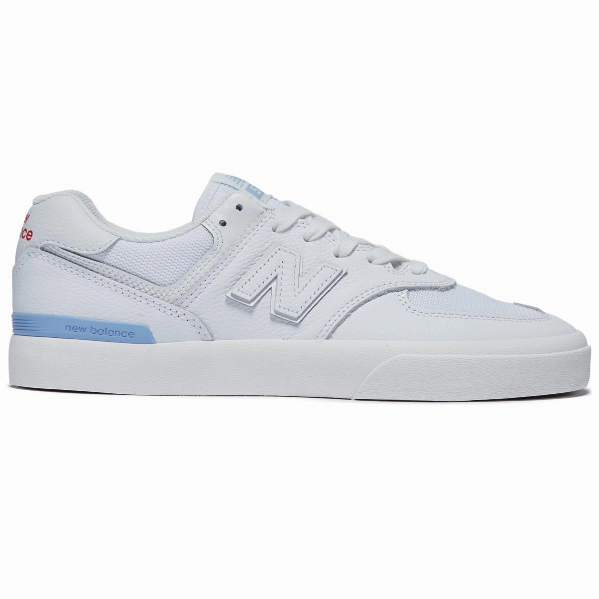 New Balance 574 Vulc Shoes - White/Baby Blue Max Performance Skate Lifestyle