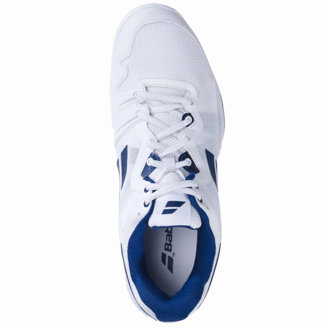 Secure Running Babolat SFX3 All Court Men Tennis Shoes - White/Navy
