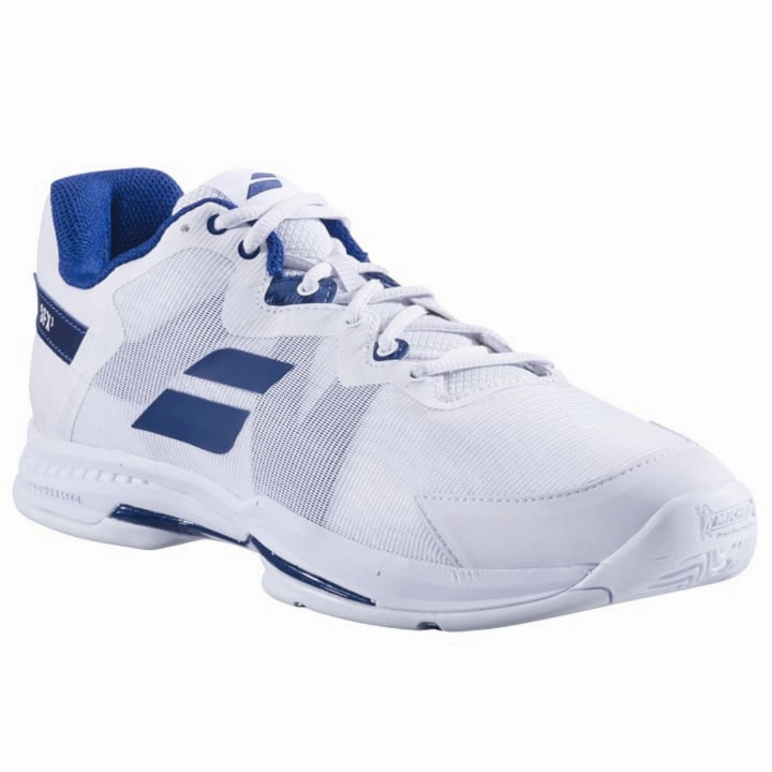 Secure Running Babolat SFX3 All Court Men Tennis Shoes - White/Navy
