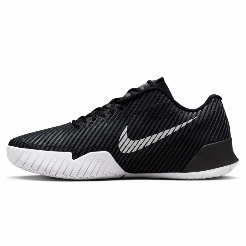 Secure Speed Nike Court Air Zoom Vapor 11 Men Hard Court Tennis Shoes - Black/White-Anchrite