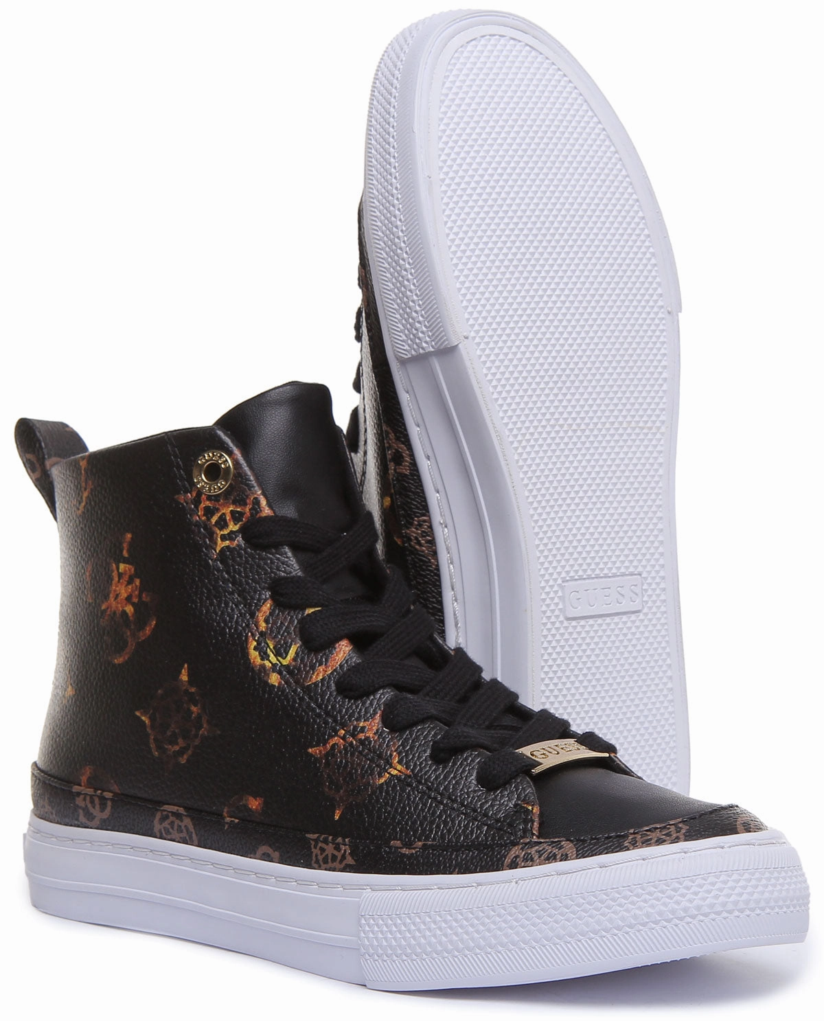 Secure Stride Guess Fl8Lekfal12 In Black White For Women