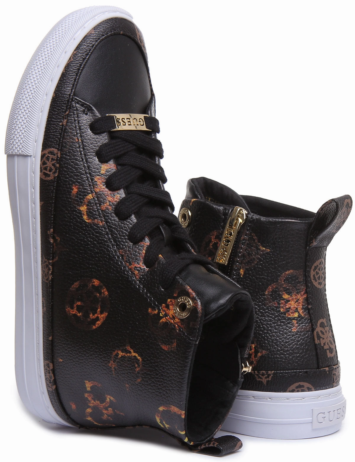 Secure Stride Guess Fl8Lekfal12 In Black White For Women