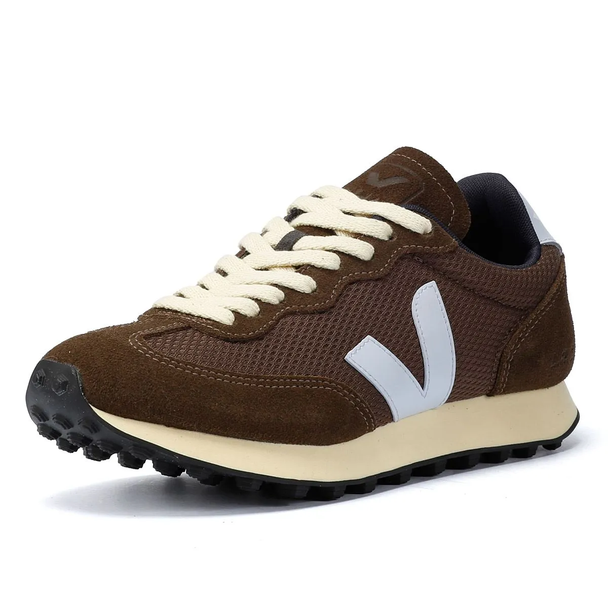 Shock Absorbing Veja Rio Branco Alveomesh Women's Brown / Blue Trainers