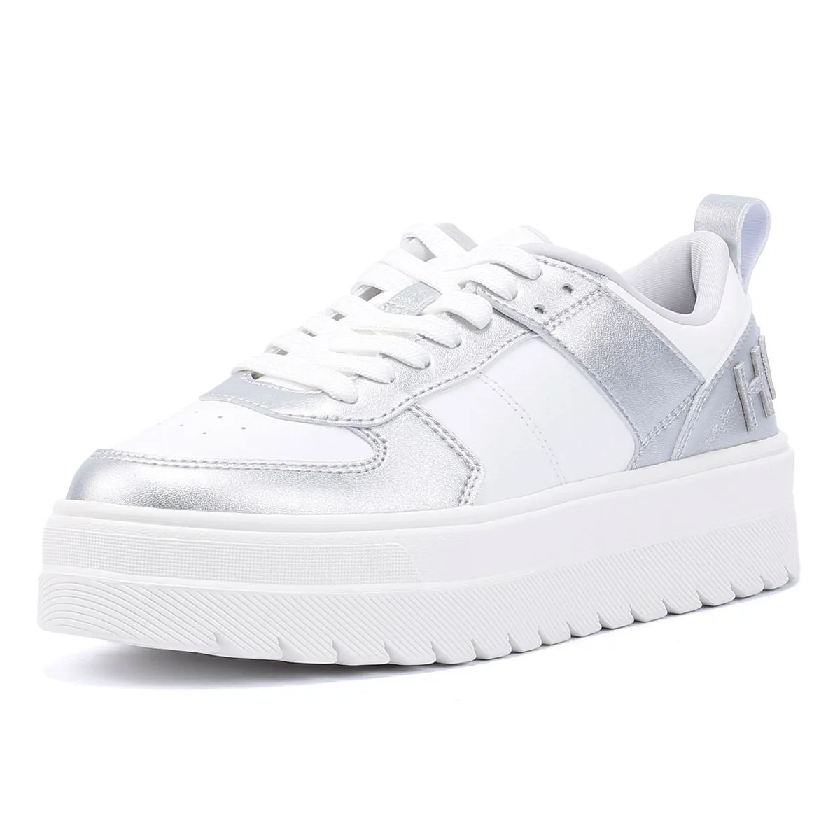 Shock absorption Hugo Lyssa Tennis Women's White/Silver Trainers