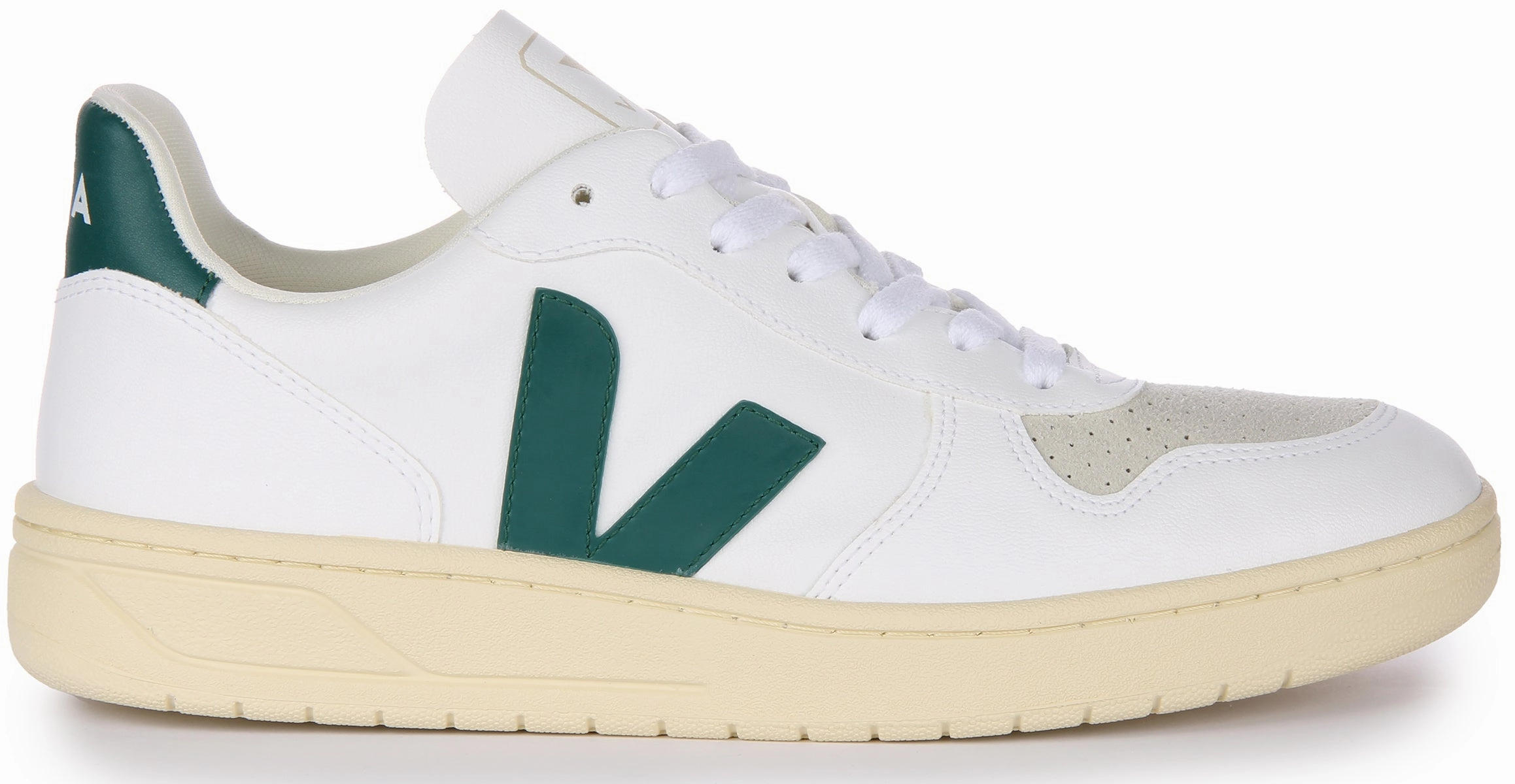 Shock-Absorbing Heel Veja V 10 CWL In White Green For Men