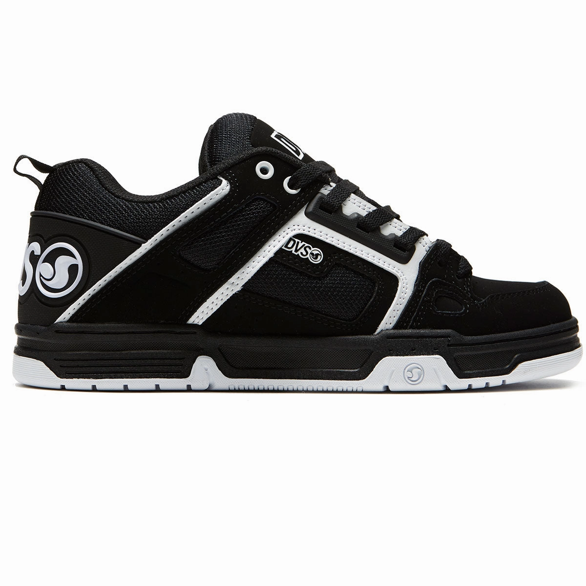 DVS Comanche Shoes - Black/White Nubuck Glide Ride Free Movement