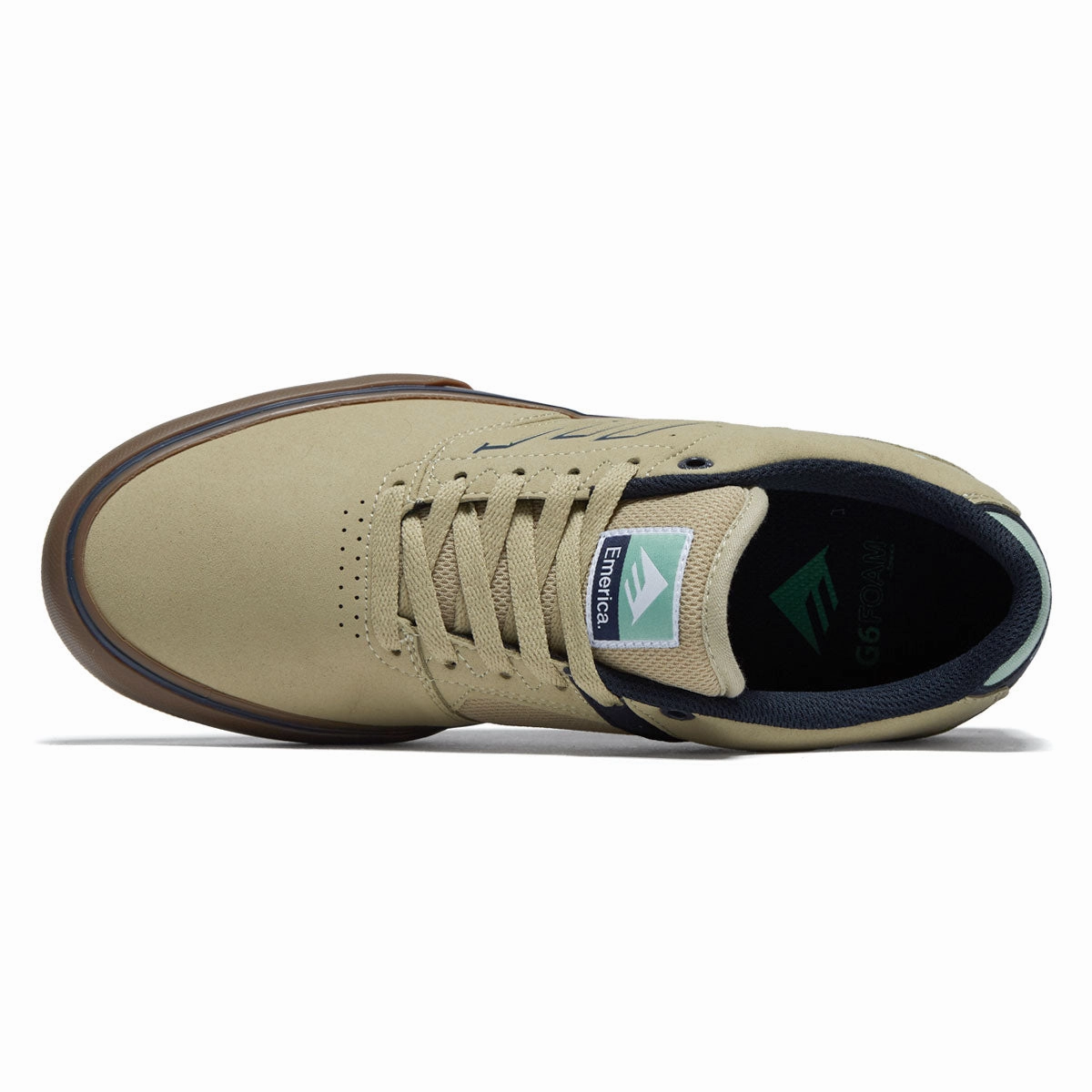 Shock Lite Emerica The Low Vulc Shoes - Tan/Blue/Green