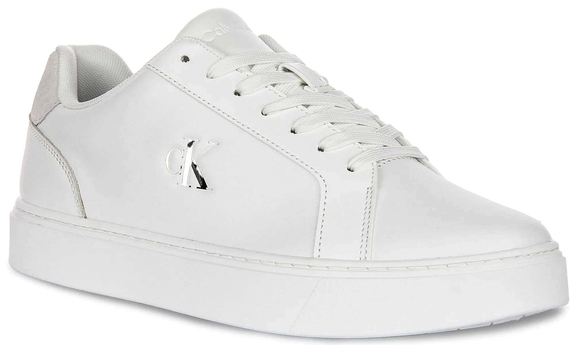 Calvin Klein Classic Cupsole In White For Men Outsole traction pattern supports agile footwork