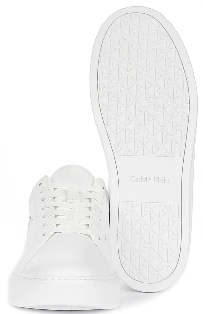 Shockproof Calvin Klein Classic Cupsole In White For Men
