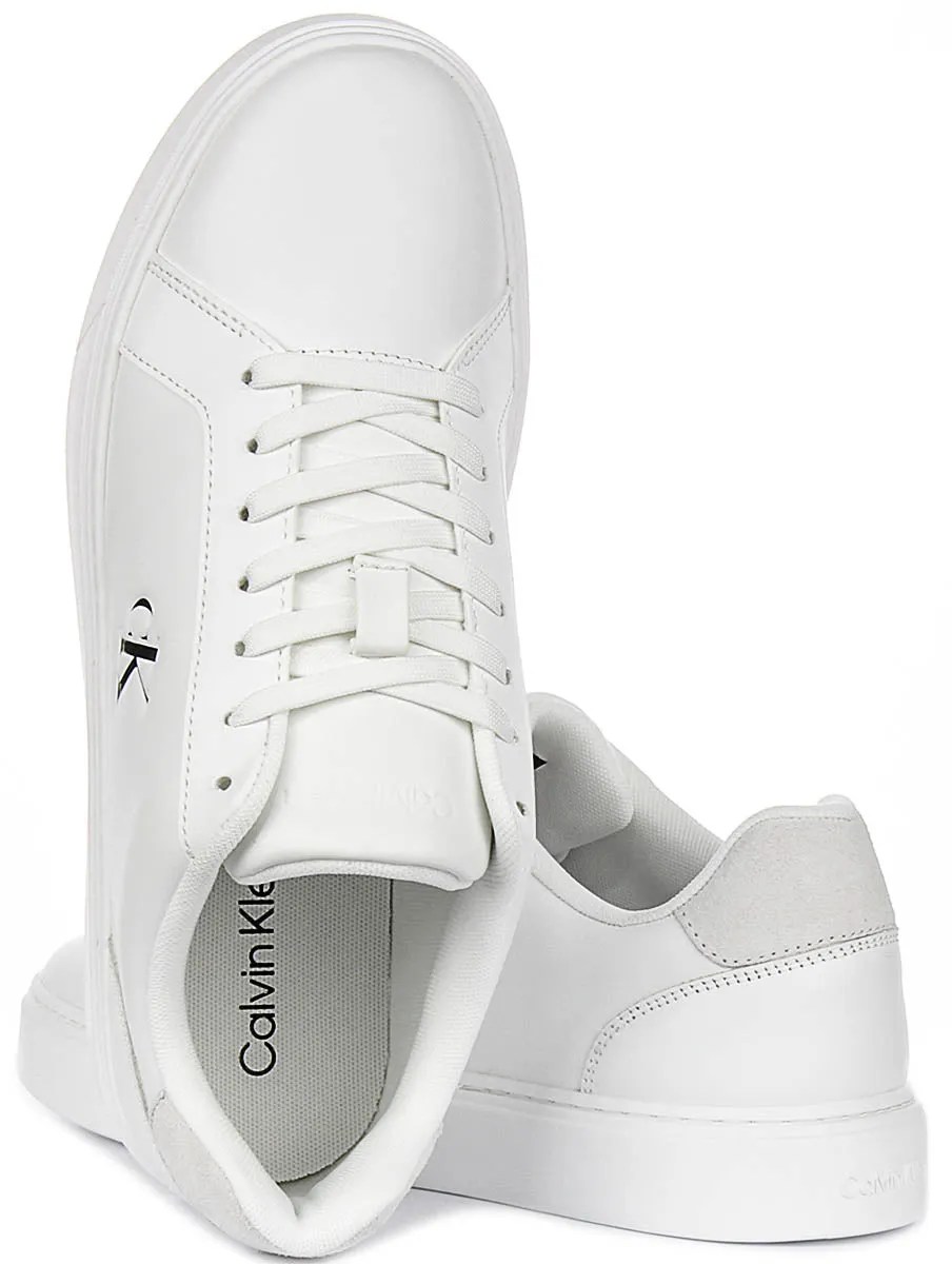 Shockproof Calvin Klein Classic Cupsole In White For Men