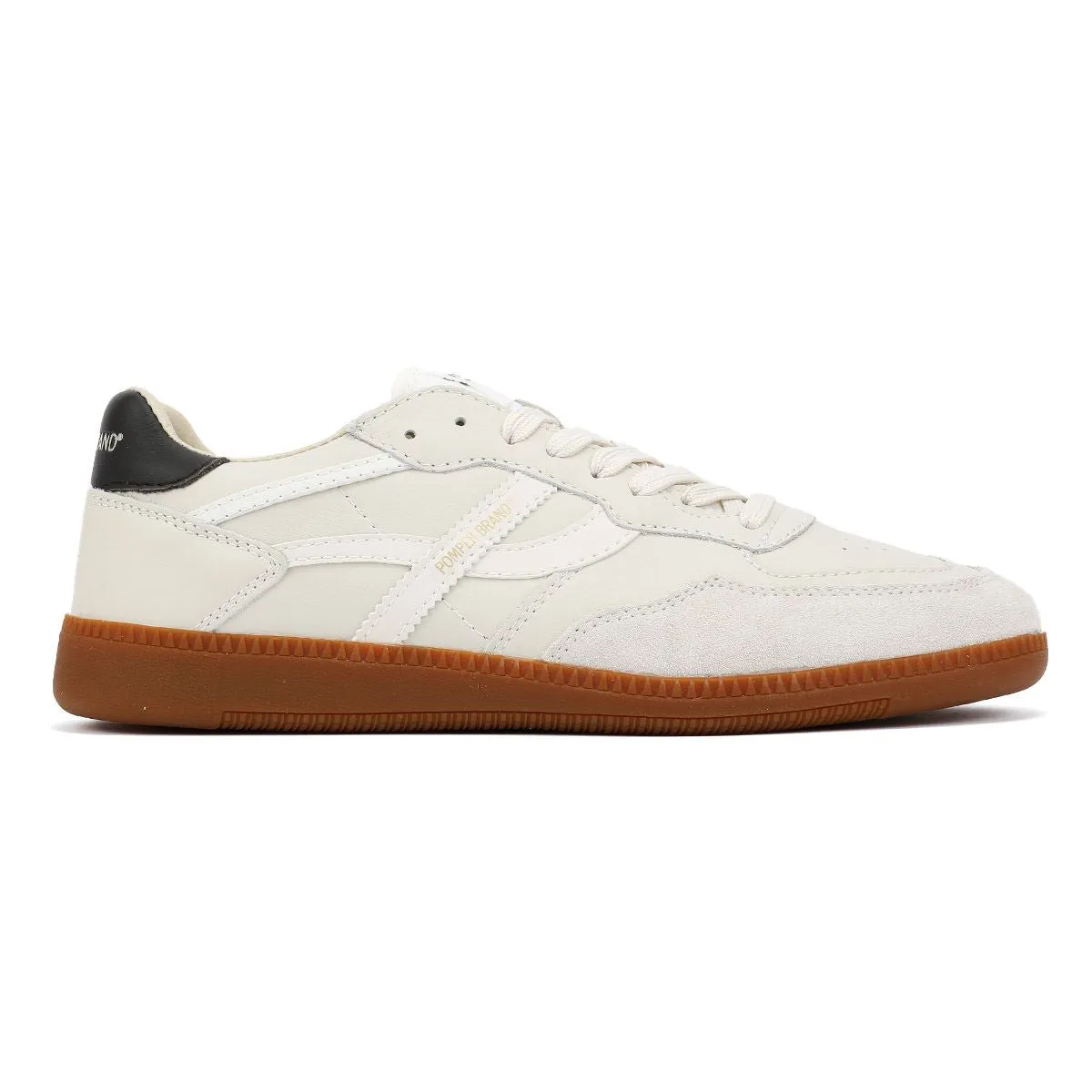 Simple Pompeii Elan Sala Leather Men's Ecru Trainers