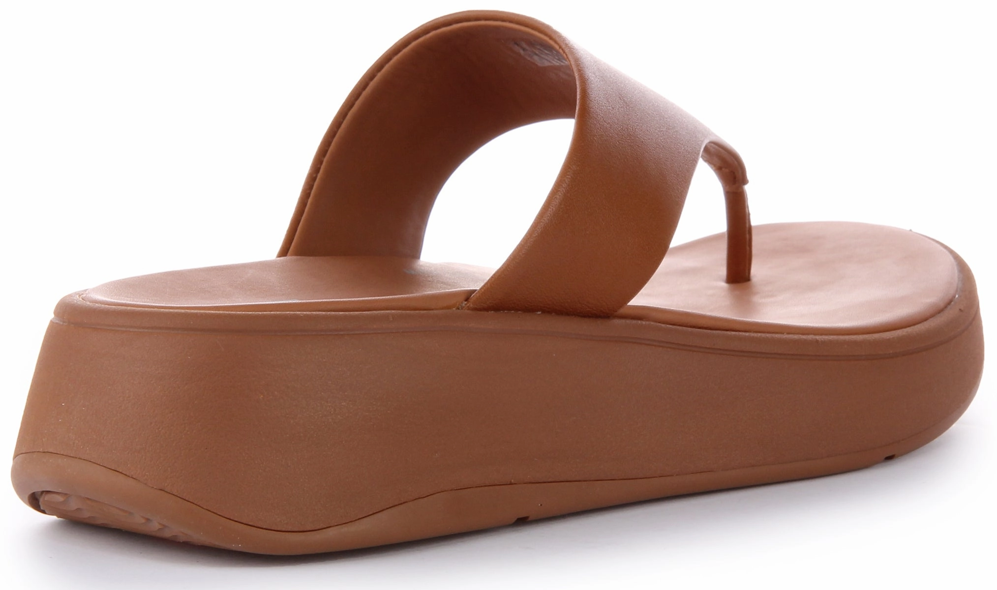 Simple Edge Fitflop Toe Post Platform In Tan For Women