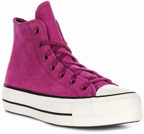 Converse Chuck Taylor All Star A11143C In Violet Suede Rubber Outsole Relaxed Step